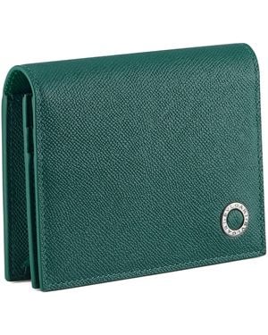 BVLGARI Leather Business Card Holder - Green