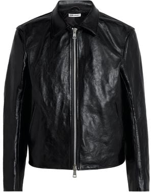 Our Legacy Leather Mini Jacket - Black