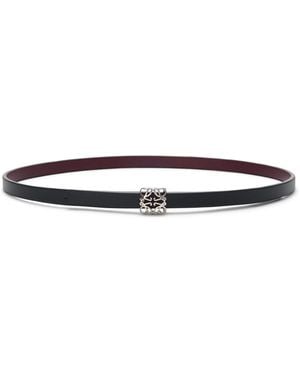 Loewe Leather Reversible Bombe Anagram Belt - White
