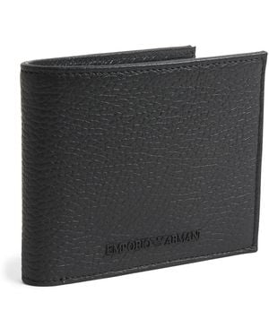 Emporio Armani Grained Calfskin Bifold Wallet - Black