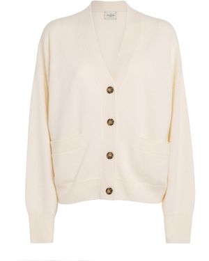 LeKasha Organic Cashmere Cardigan - White