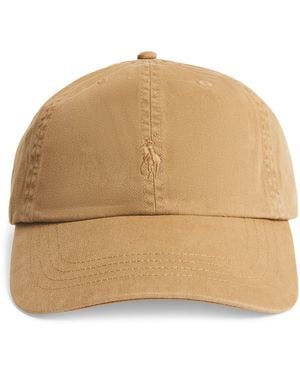 Polo Ralph Lauren Cotton Polo Pony Baseball Cap - Natural