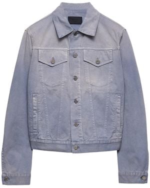Prada Gabardine Denim Jacket - Blue