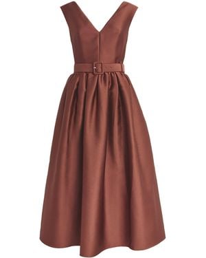 Roland Mouret Taffeta Midi Dress - Red