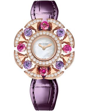 BVLGARI Rose, Diamond, Amethyst And Rubellite Divas' Dream Watch - White