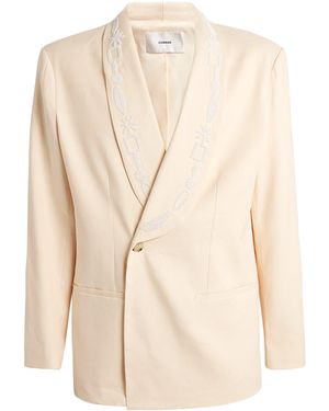 Commas Linen-Blend Blazer - Natural