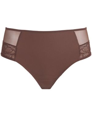 Maison Lejaby Nudite Tanga Briefs - Brown