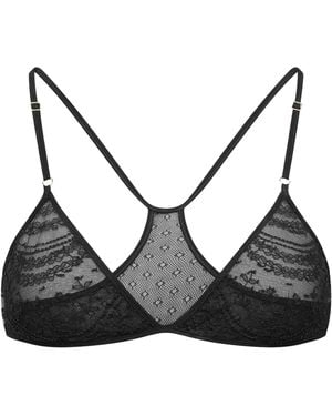 Tom Ford Lace Tulle Bralette - Black