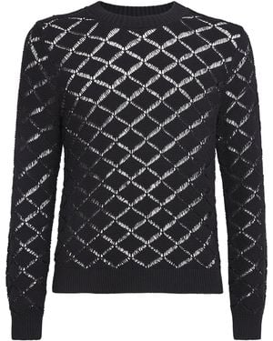 Craig Green Cotton-Blend Pointelle Jumper - Black