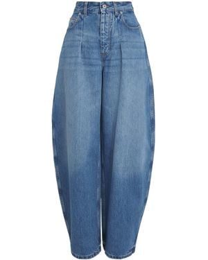 Jacquemus Pleated Barrel Jeans - Blue