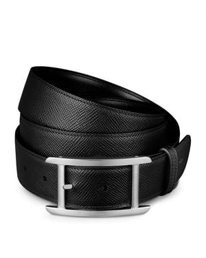 Cartier Leather Reversible Tank De Belt - Black