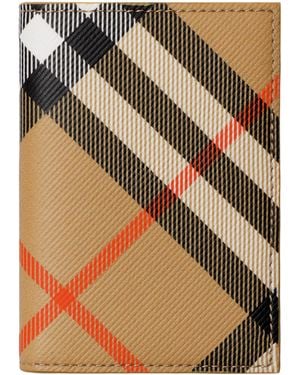 Burberry Check Folding Card Holder - Metallic