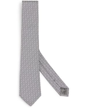 Emporio Armani Silk Jacquard Tie - Grey