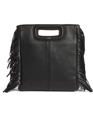 Maje Leather M Top-Handle Bag - Black