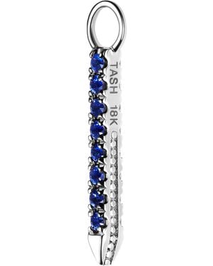 Maria Tash Diamond And Sapphire Eternity Bar Charm - Blue
