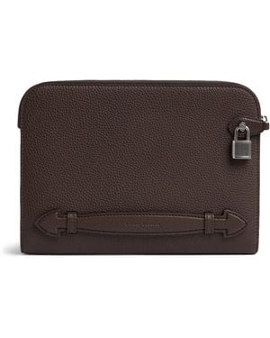 dunhill Leather Bourdon Folio 27 Cross-Body Bag - Brown