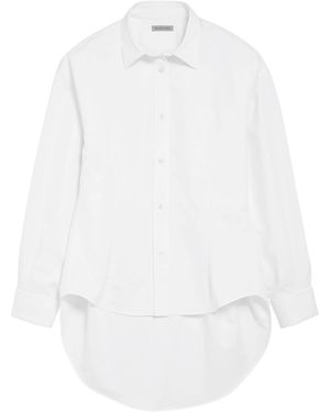Balenciaga Cotton-Silk Oversized Shirt - White