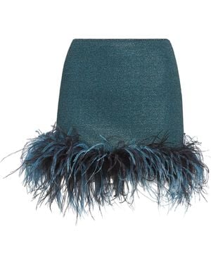 Oséree Lumière Plumage Mini Skirt - Blue
