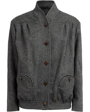 Blazé Milano Virgin Wool-Blend Herringbone Coiba Jacket - Gray