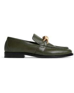 Bottega Veneta Leather Astaire Loafers - Green