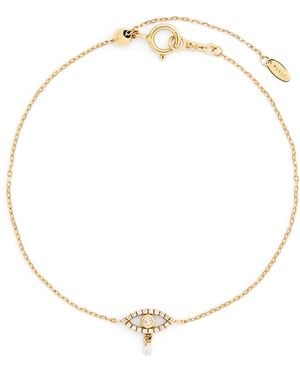 PERSÉE And Diamond Pavé Evil Eye Bracelet - Metallic