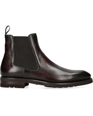 Magnanni Leather Chelsea Boots - Grey