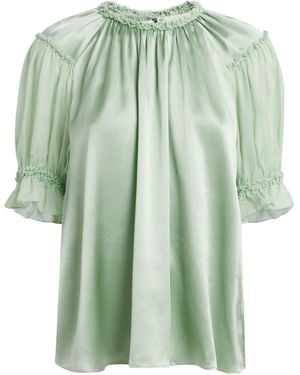 Ulla Johnson Silk Alina Blouse - Green
