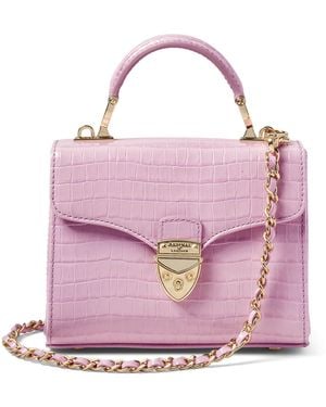 Aspinal of London Mini Leather Mayfair Top-Handle Bag - Pink