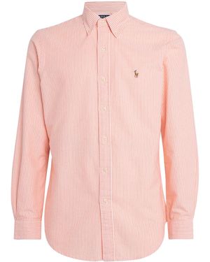 Polo Ralph Lauren Custom Fit Stripe Oxford Shirt - Pink