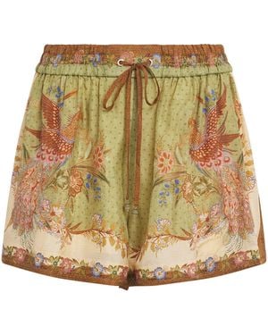 Zimmermann Silk Indra Shorts - Natural
