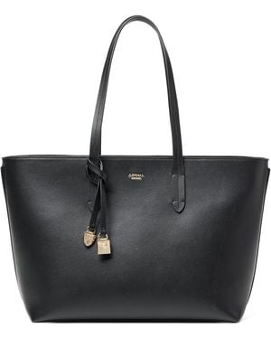 Aspinal of London Leather East West Tote Bag - Black