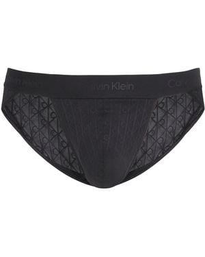 Calvin Klein Microfibre Lace Sport Briefs - Black