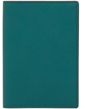 Smythson Panama Leather Passport Cover - Green
