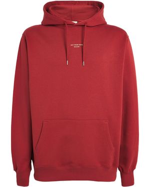 Drole de Monsieur Cotton Slogan Hoodie - Red