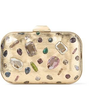 Jimmy Choo Crystal-Embellished Cloud Clutch Bag - Natural