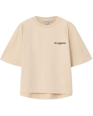 AllSaints Organic Cotton Halis Amelie T-Shirt - Natural