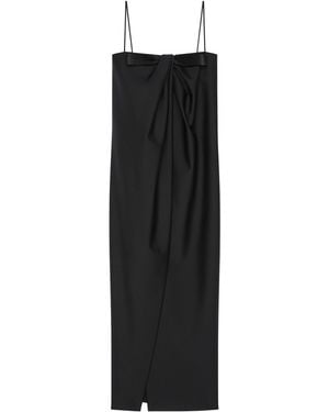 Givenchy Wool-Mohair Sliced Maxi Dress - Black