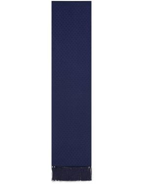 Tom Ford Silk Polka-Dot Scarf - Blue