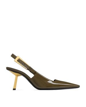 Saint Laurent Lee 75 Pum Ver Seta Soft Court Shoes - Green