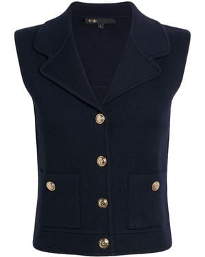 Maje Sleeveless Waistcoat - Blue