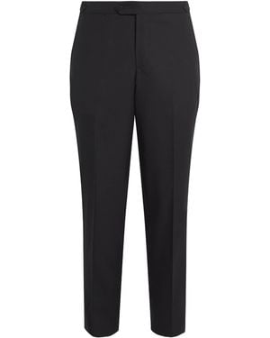 Isaia Wool Sanita Pants - Black
