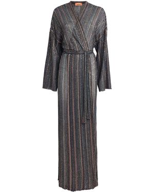 Missoni Sequin-Embellished Stripe Cardigan - Grey