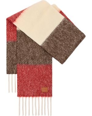 Loewe Alpaca-Wool-Blend Scarf - Red