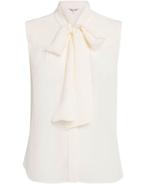 Veronica Beard Self-Tie Magnolia Blouse - White