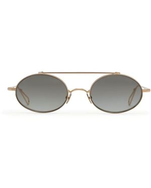 Ahlem Metal Turbigo Oval Sunglasses - Grey