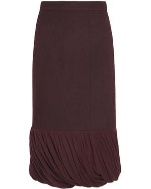 Source Unknown Wool-Blend Dusika Midi Skirt - Purple