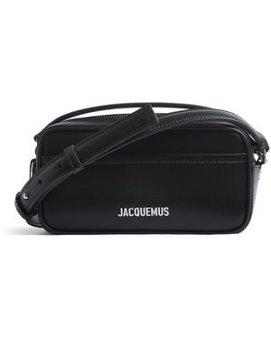 Jacquemus Leather Le Baneto Shoulder Bag - Black