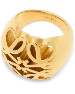 Loewe Bombe Anagram Ring - Metallic