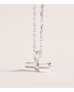 The Ouze Sterling T-Bar Necklace - Natural