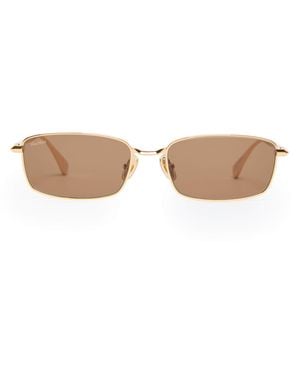 Max Mara Metal Rectangular Sunglasses - Natural